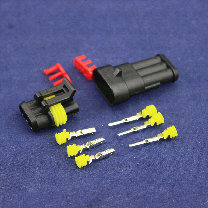 30Set Sealed Waterproof Motorcycle 1 2 3 4 5 6Pin Electrical Wire Connector Plug