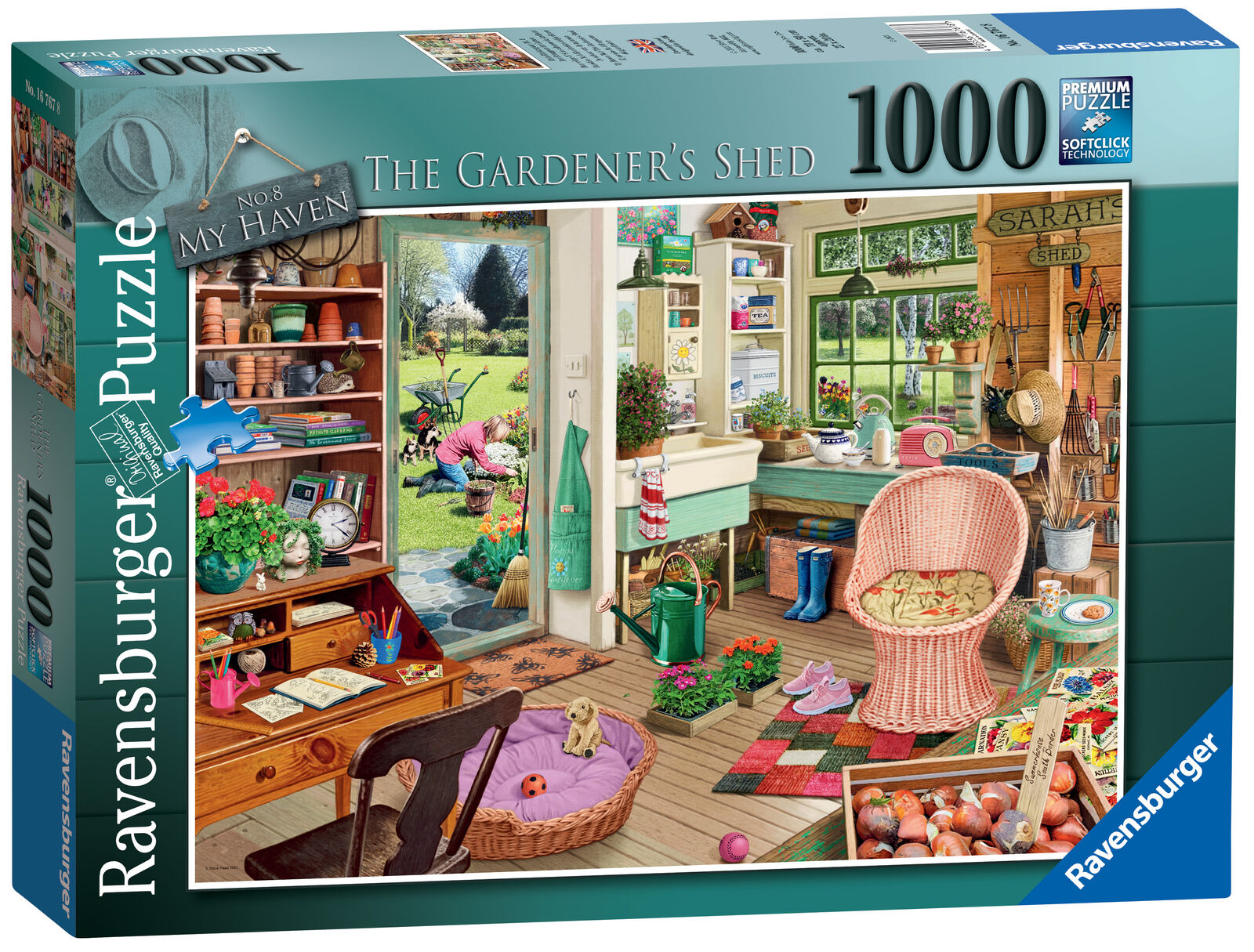 16767 Ravensburger My Haven No 8, The Garden Shed Jigsaw Puzzle 1000pc Age 12yr+
