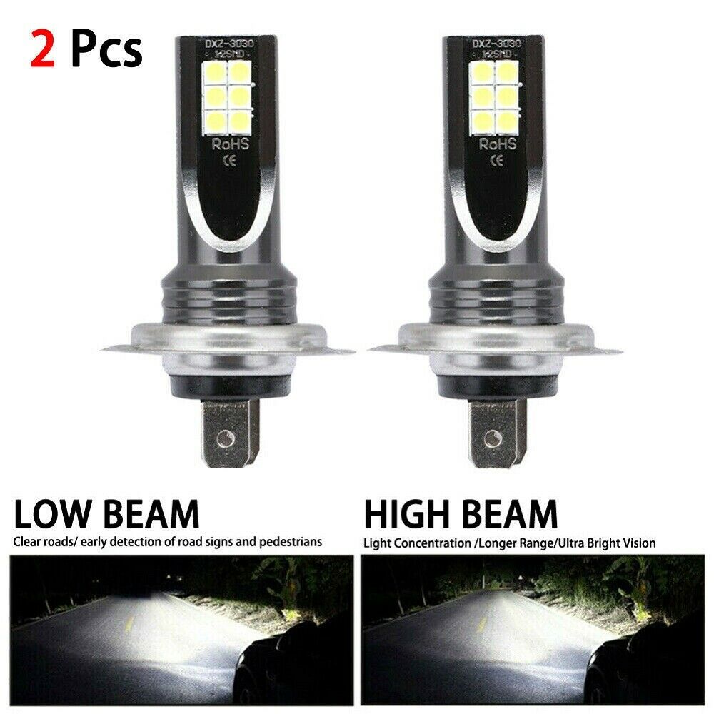 2X H7 LED Headlight Conversion 110W 30000LM 6000K Error Free Canbus Bulb Set !!