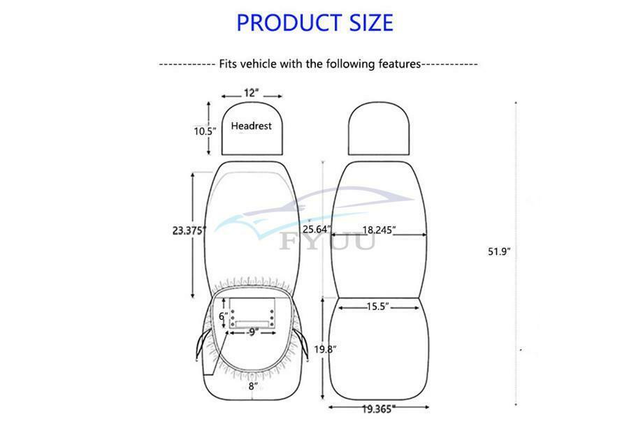 1PC Car Front Seat Cover Fully Enclosed Black 4 Seasons Universal Interior Parts