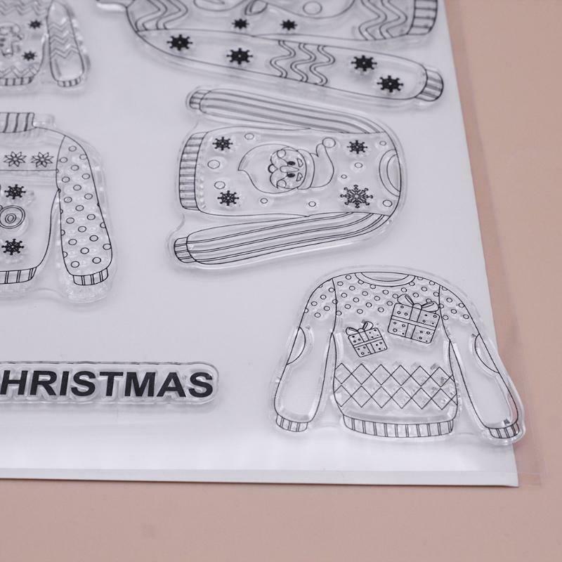 Christmas Sweater Embossing Clear Stamp for Scrapbook Album Paper Card