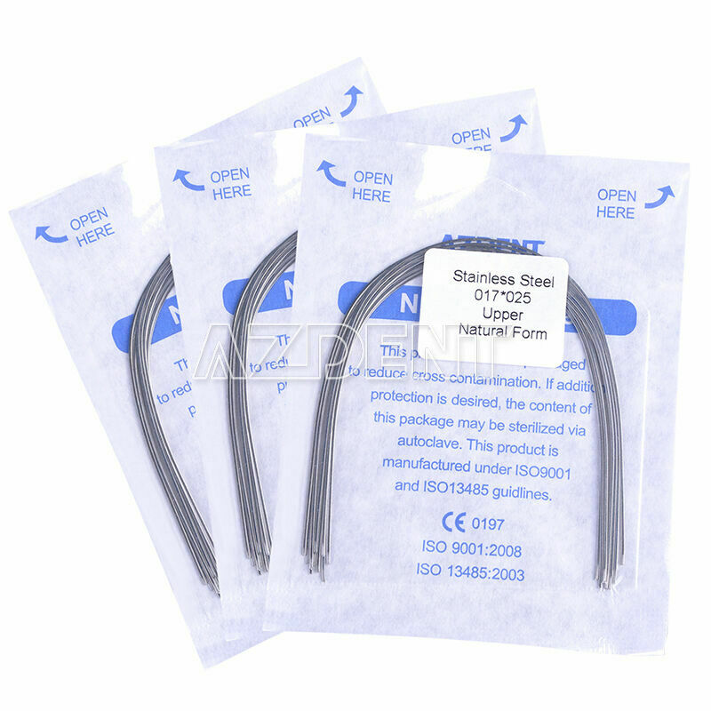 50 Packs Dental Orthodontics Arch Wire Rectangular Nature 017 X 025 Upper