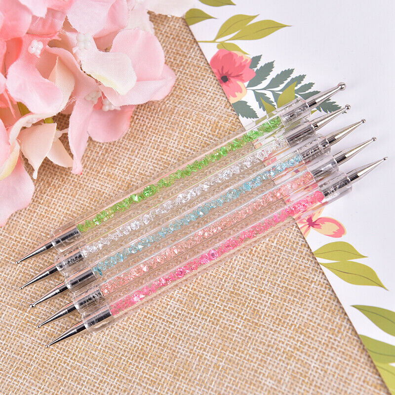 Crystal Painting Drawing Dotting Pen Dual-ended Nail Art Brush Tool Manicure  FG