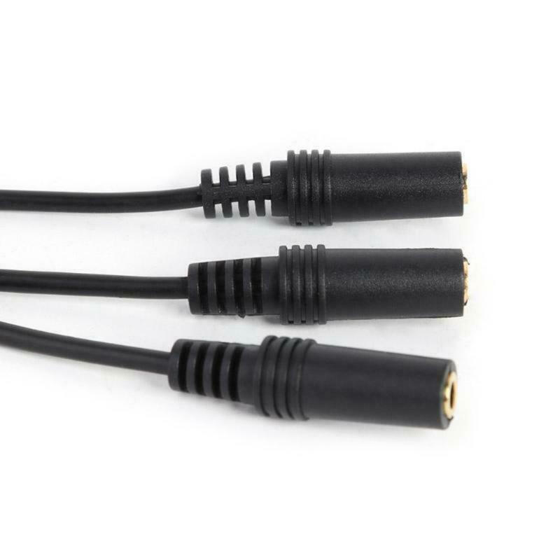 3.5mm PVC 3-Pole Plug to 3 Way Stereo Audio- Headphone Splitter Adapter Cable