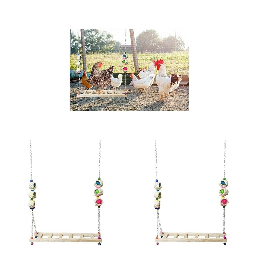 2x Handmade Chicken Ladder Parrots Perch Stand Chicken Large Birds Parrots