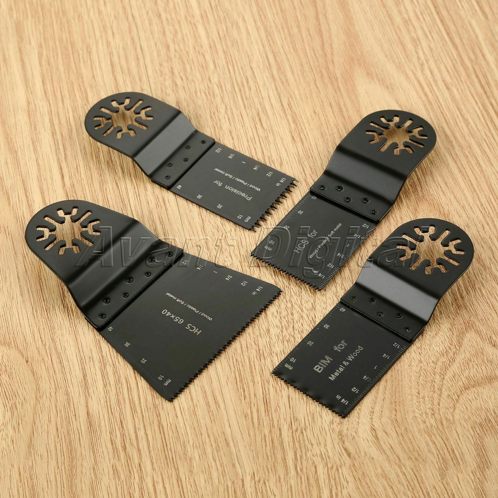 4pcs Oscillating Tool Precision E-cut Bi-metal Saw Blades Cut Plastic Stone Wood