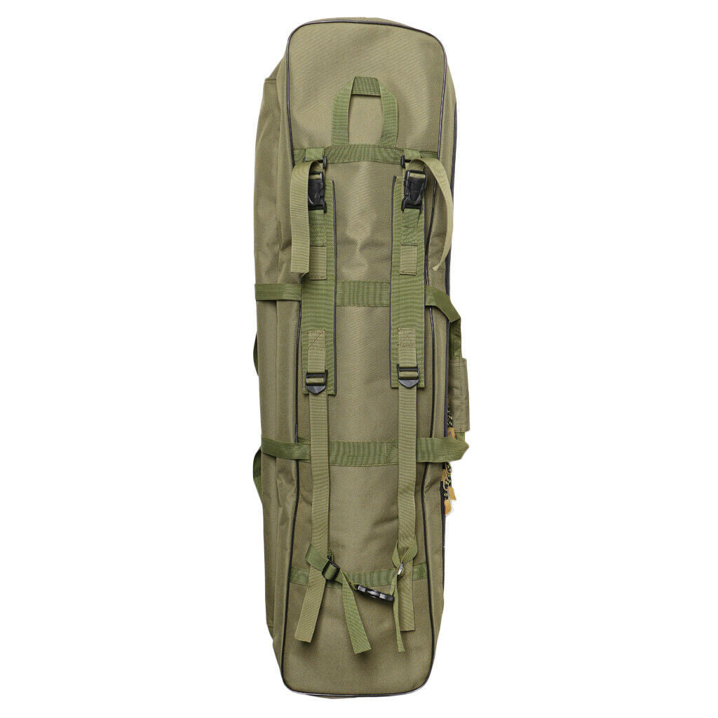 3 Layer Fishing Rod Carrier Reel Case Bag Tools Organizer Traveling Holder L