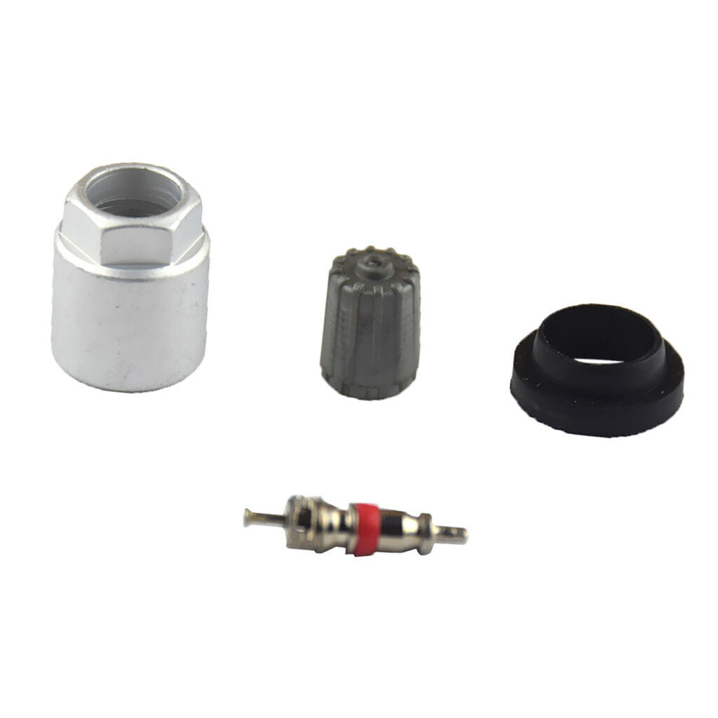 4Pcs Replacement TPMS Tire Pressure Sensor Nut Valve Core Cap Gasket Kits