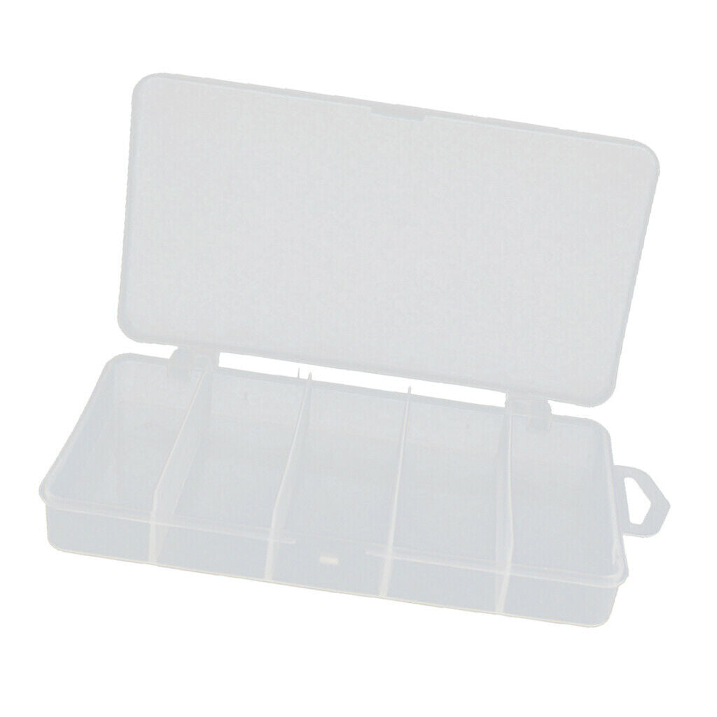 Fishing Tackle Box Lightweight Durable Jewelry Organizer with 5 Grids Clear