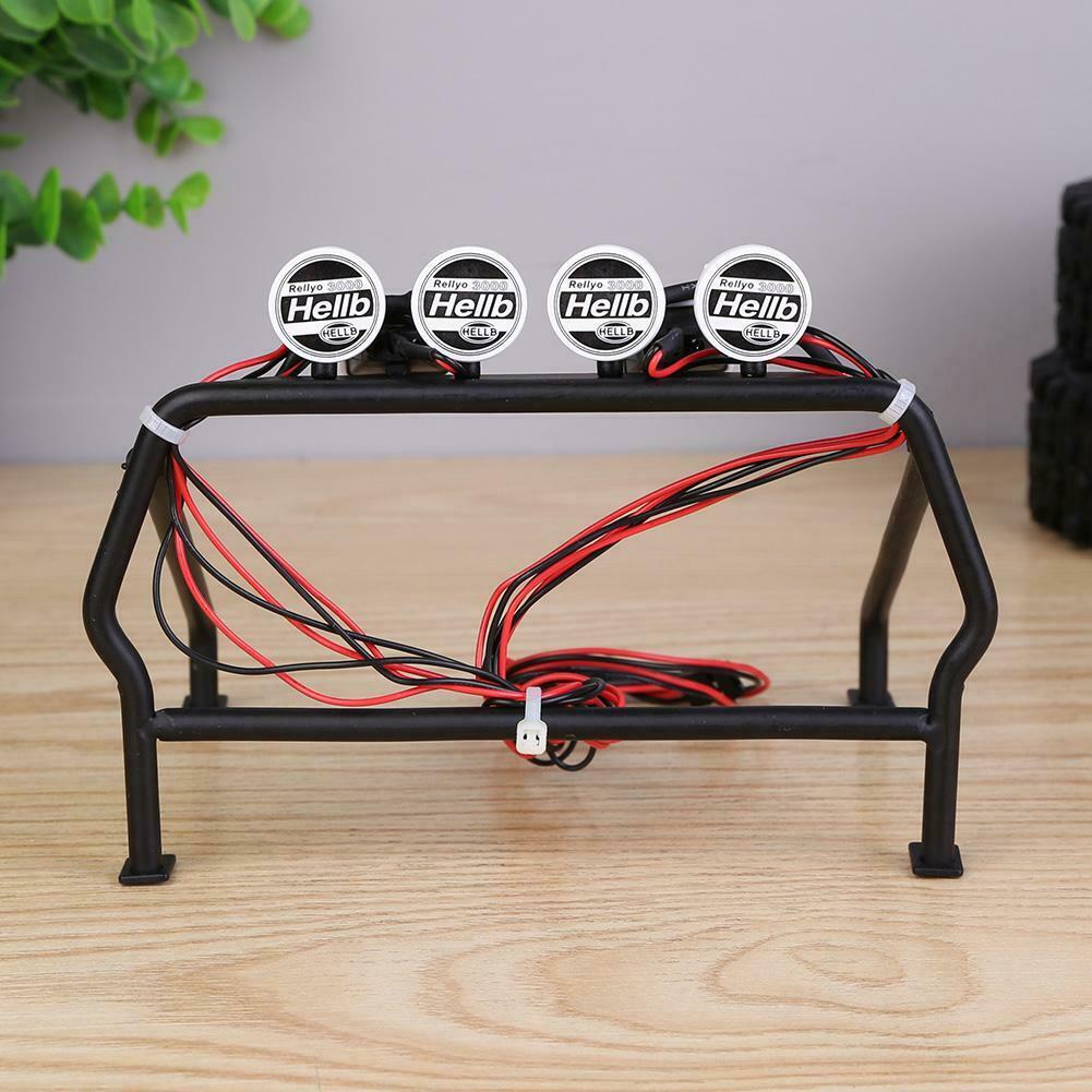 Metal Roll Cages Bucket 6 LED Lights Set for RC4WD 1/10 TF2 Car Accessories @
