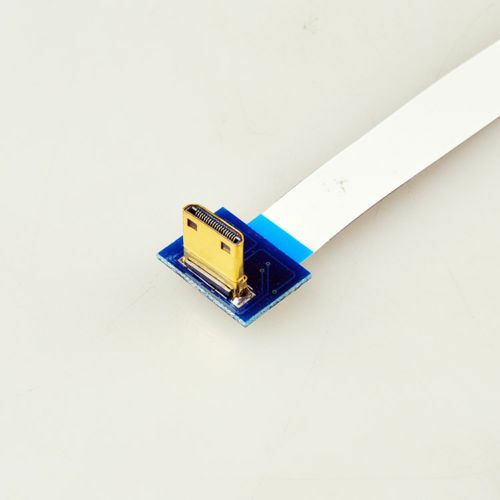 New 30cm Right Angle Mini HDMI to HDMI Flexible Flat Ribbon Cable for FPV