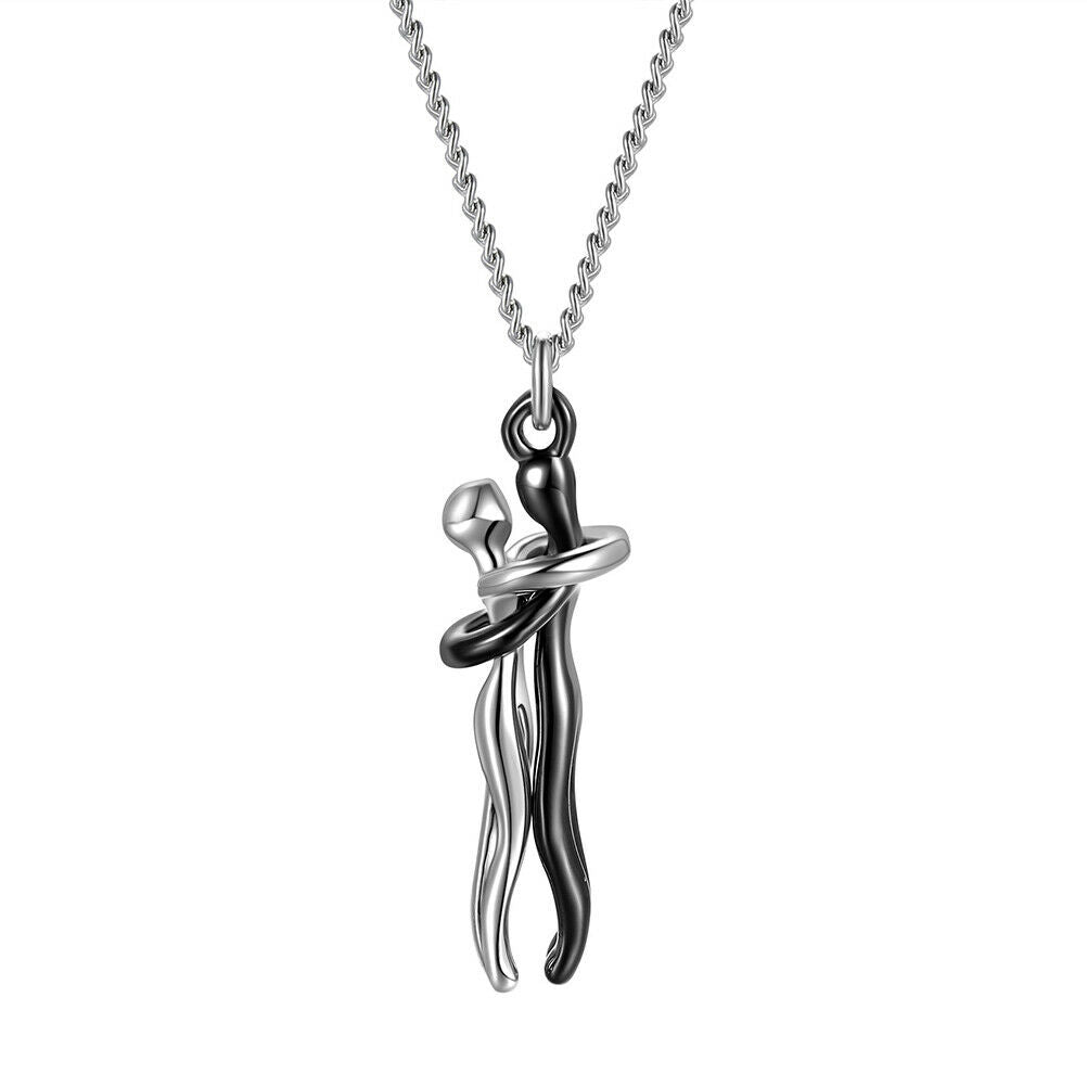 Couple Hugging Pendant Necklace Exquisite Lover Fashion Love Witness Jewelry