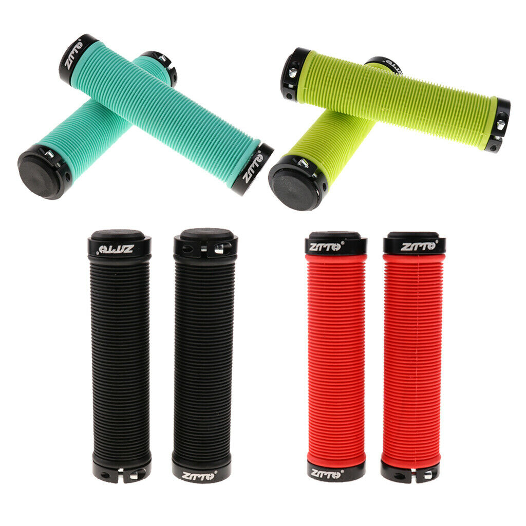 4Pairs Bike Handlebar Grips Gel Lock on Ergonomics Anti Slip Grips&Ends