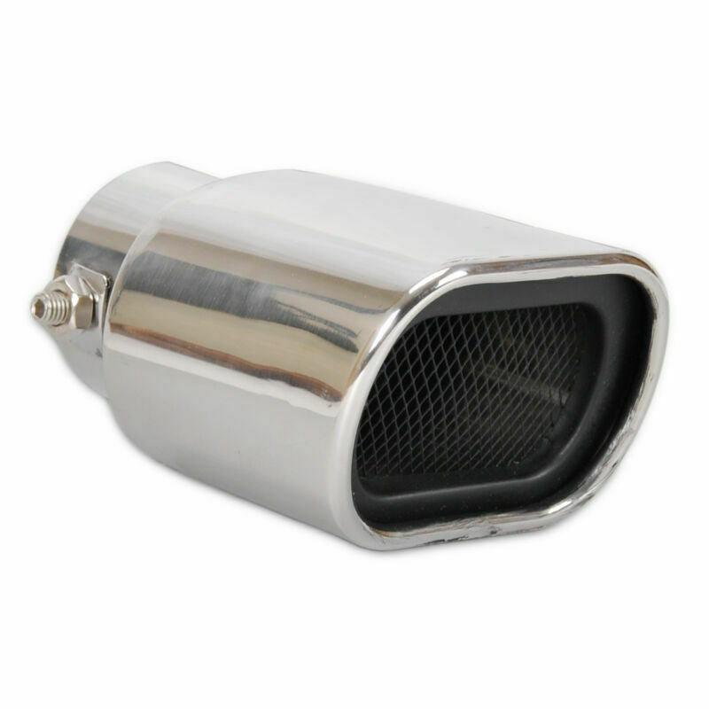 1x Universal Stainless Steel Car Straight Exhaust Pipe Tip End Tail Muffler 63mm