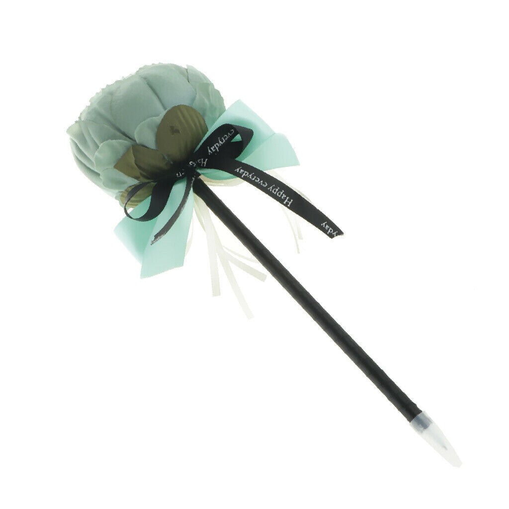 Silk Flower Guest Book Signing Pen Wedding Banquet Party Supplies Green