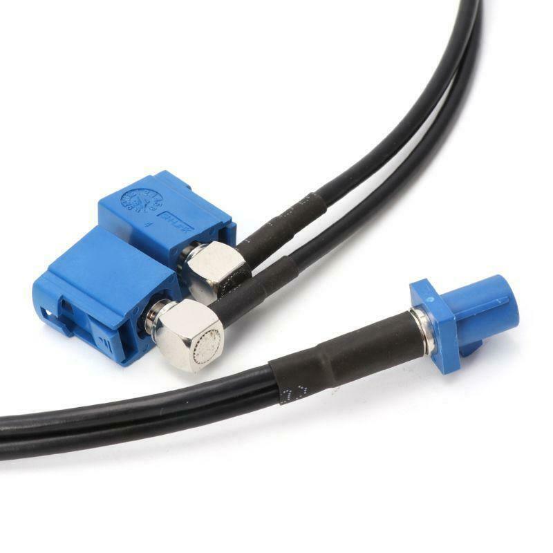Fakra C Male Plug To 2 x Fakra C Female Jack RG174 Y Type Splitter Combined