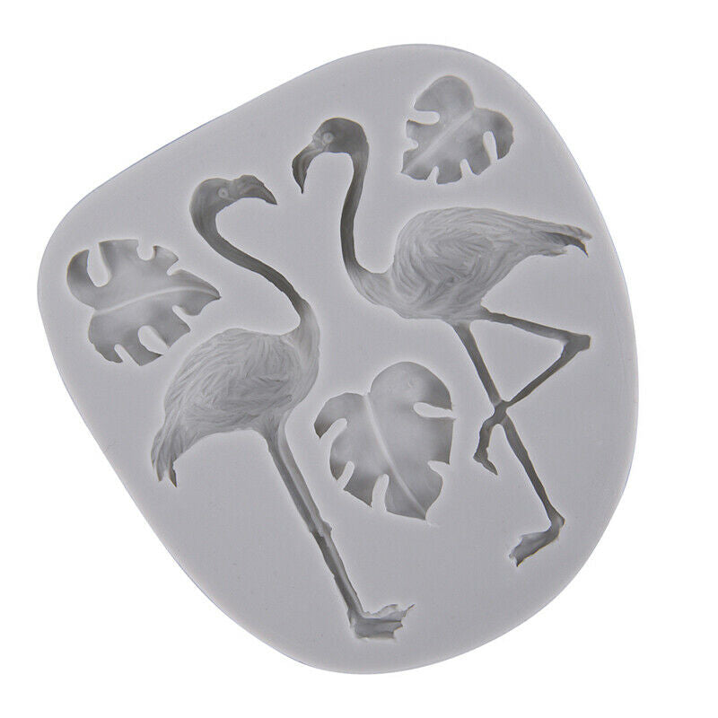 Tortoise Leaf Flamingo Decorating Molds Cake Silicone Mold Chocolate Moul.l8