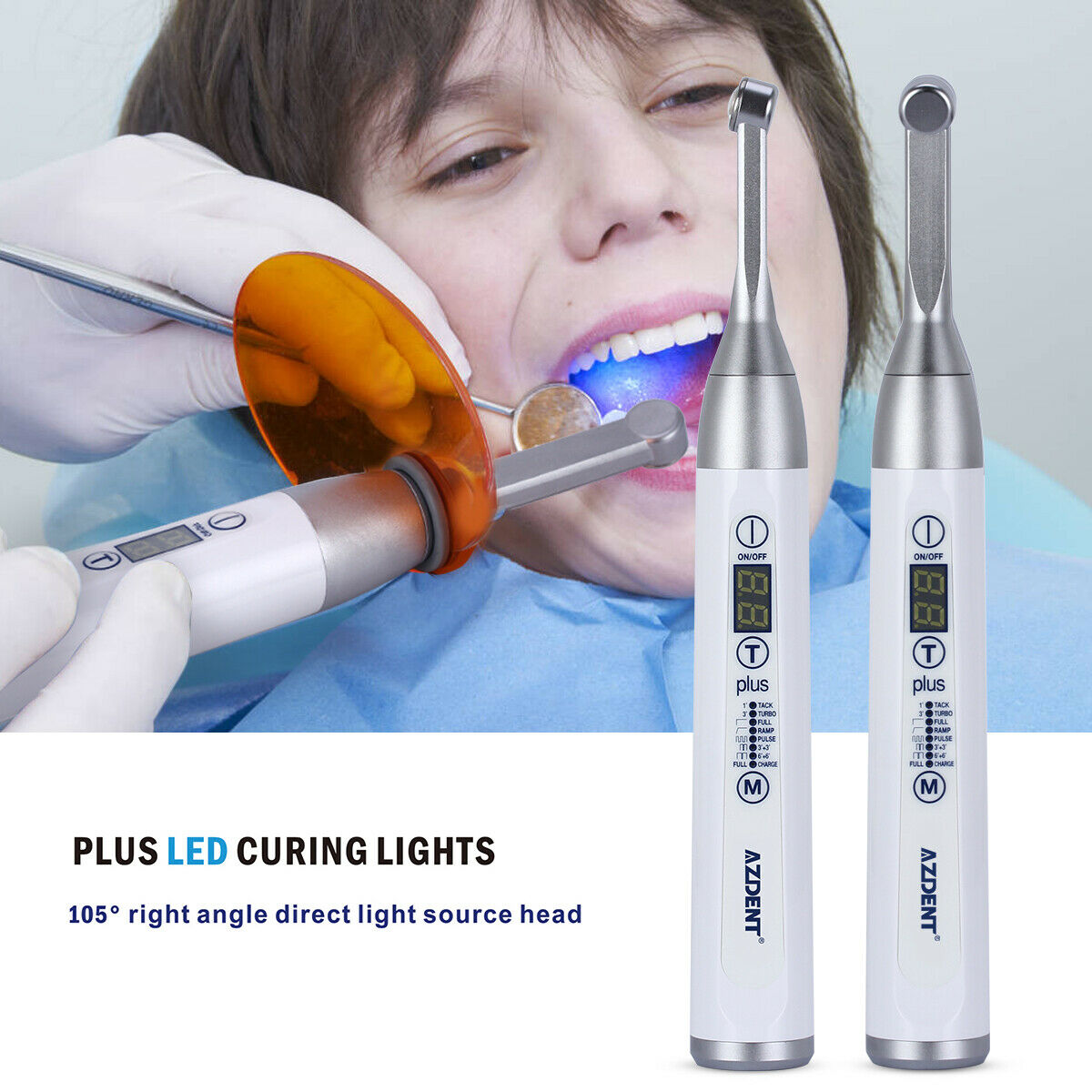Dental Wireless LED 1 Second Curing Light Lamp 2500mw High Power Wide Spectrum