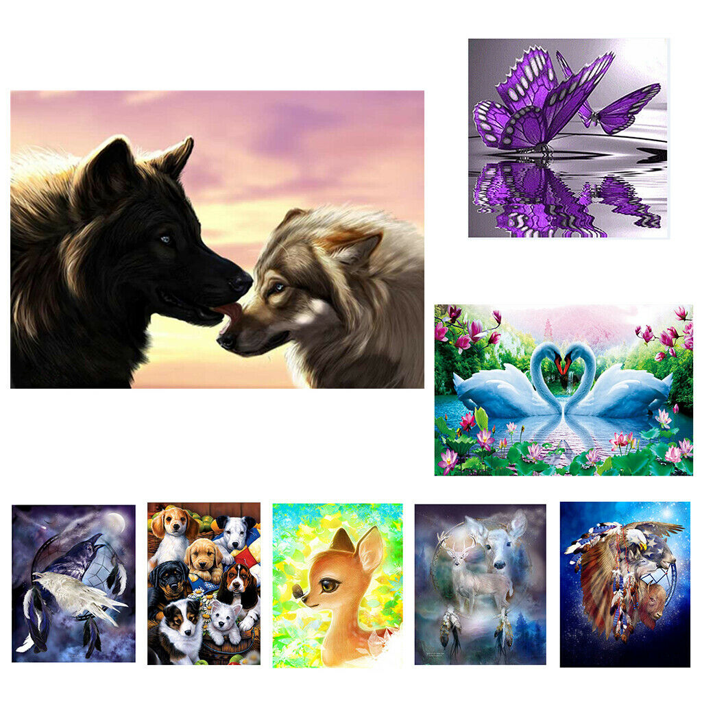5D Diamond Painting Embroider Cross Stitch Animal Crow 1