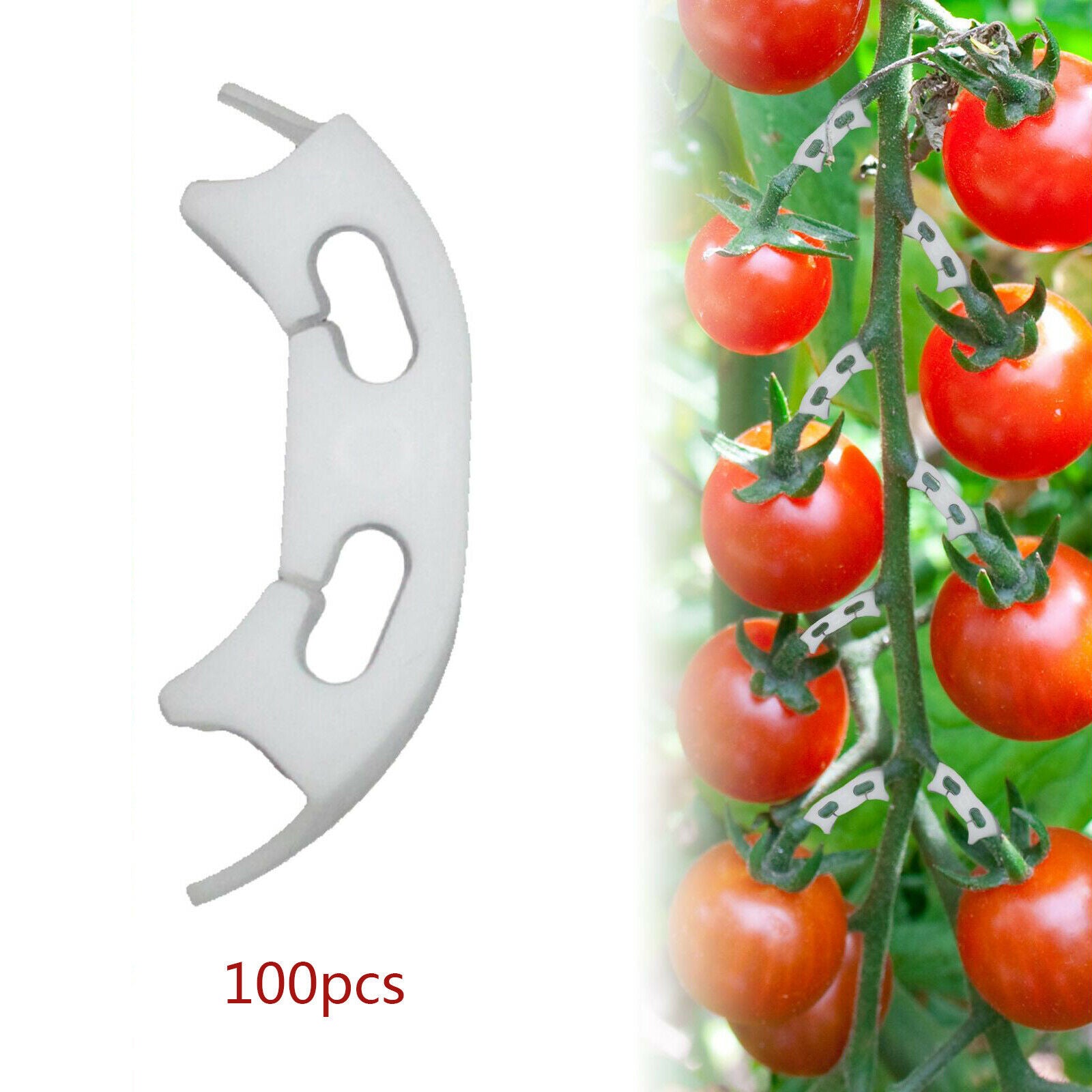 100pcs Plastic Plant Support Clips Garden Clips Anti-bending Cucumber Vines