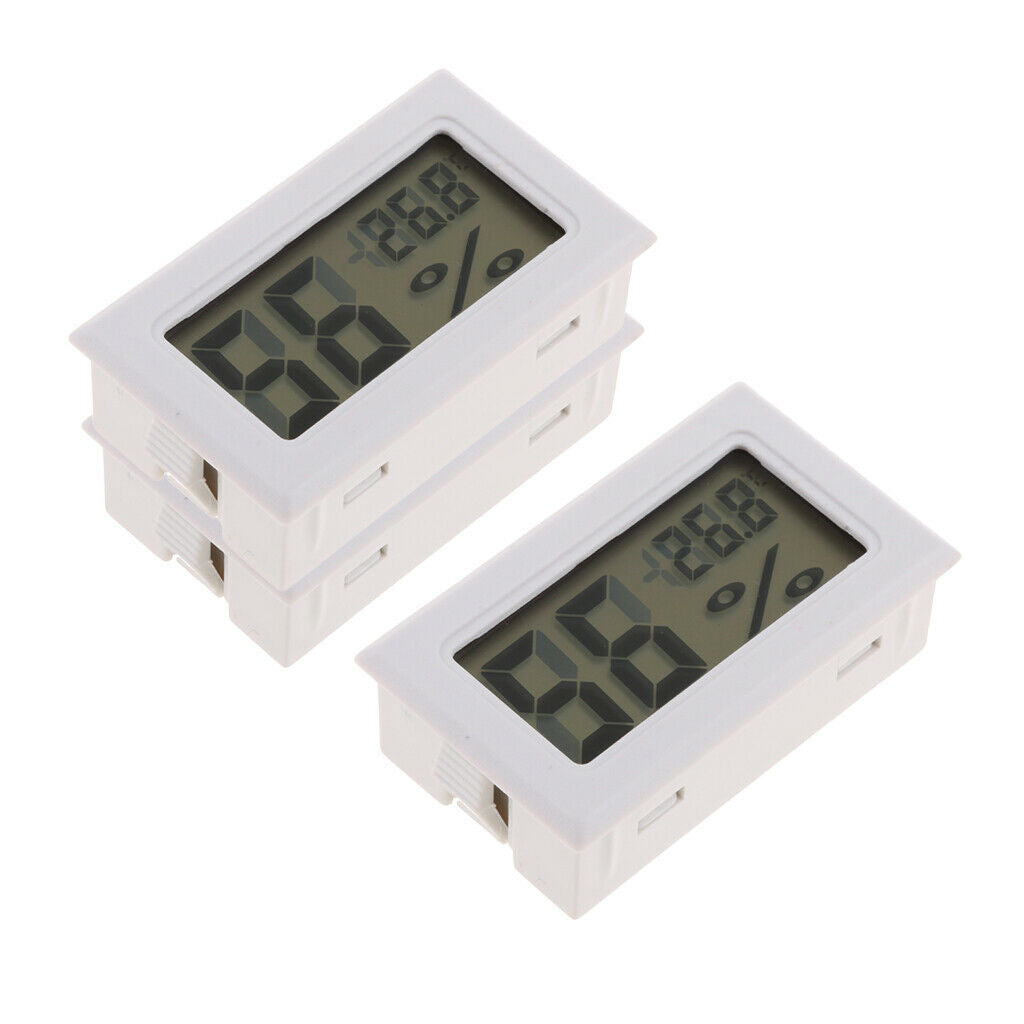 3 pices Digital Temperature Humidity Meter Gauge Mini Thermometer Hygrometer LCD