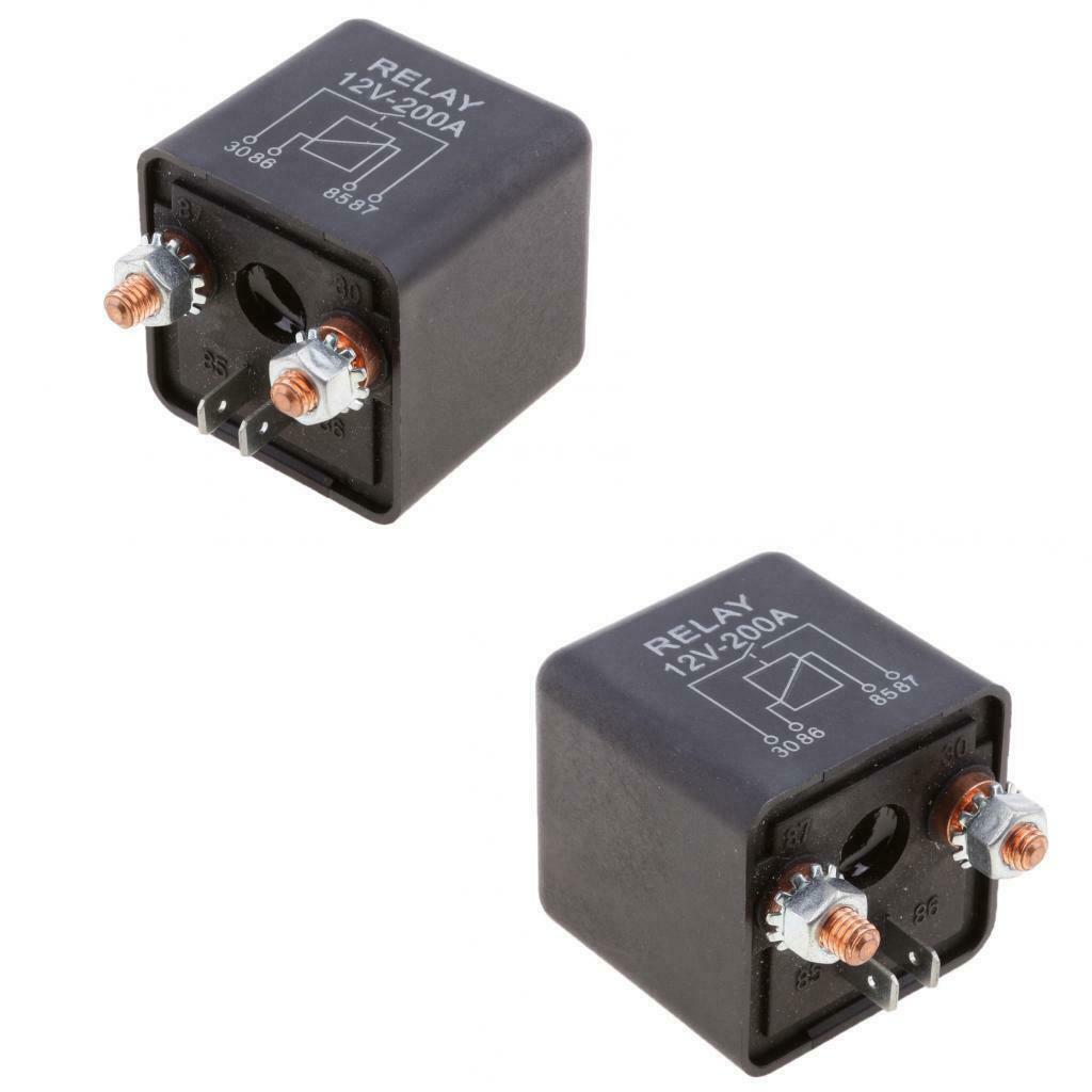 2pcs 12V 200A ATV Starter Relay Solenoid Relay Switch for Split Charging