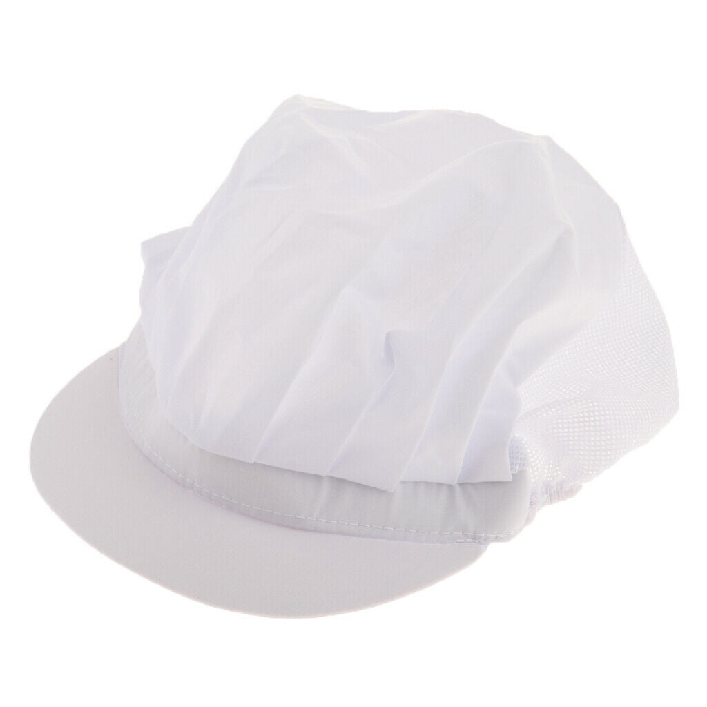 2xWhite Breathable Top Catering Baker Chef Chef Hat  Adjustable