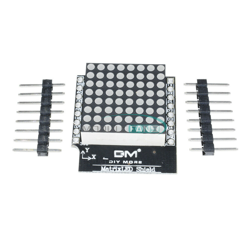 8x8 V1.0 Matrix LED Shield 8 Step Adjustable Intensity for WEMOS D1 mini