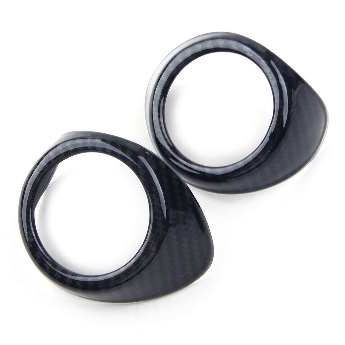 Carbon Fiber Style Door Tweeter Speaker Cover fit for Ford Mustang 2015-18 Atn