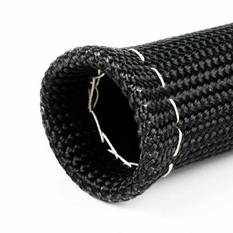 1200Â° Black Heat Shield Spark Plug Wire Protector Sleeve Covers SBC BBC 350 454