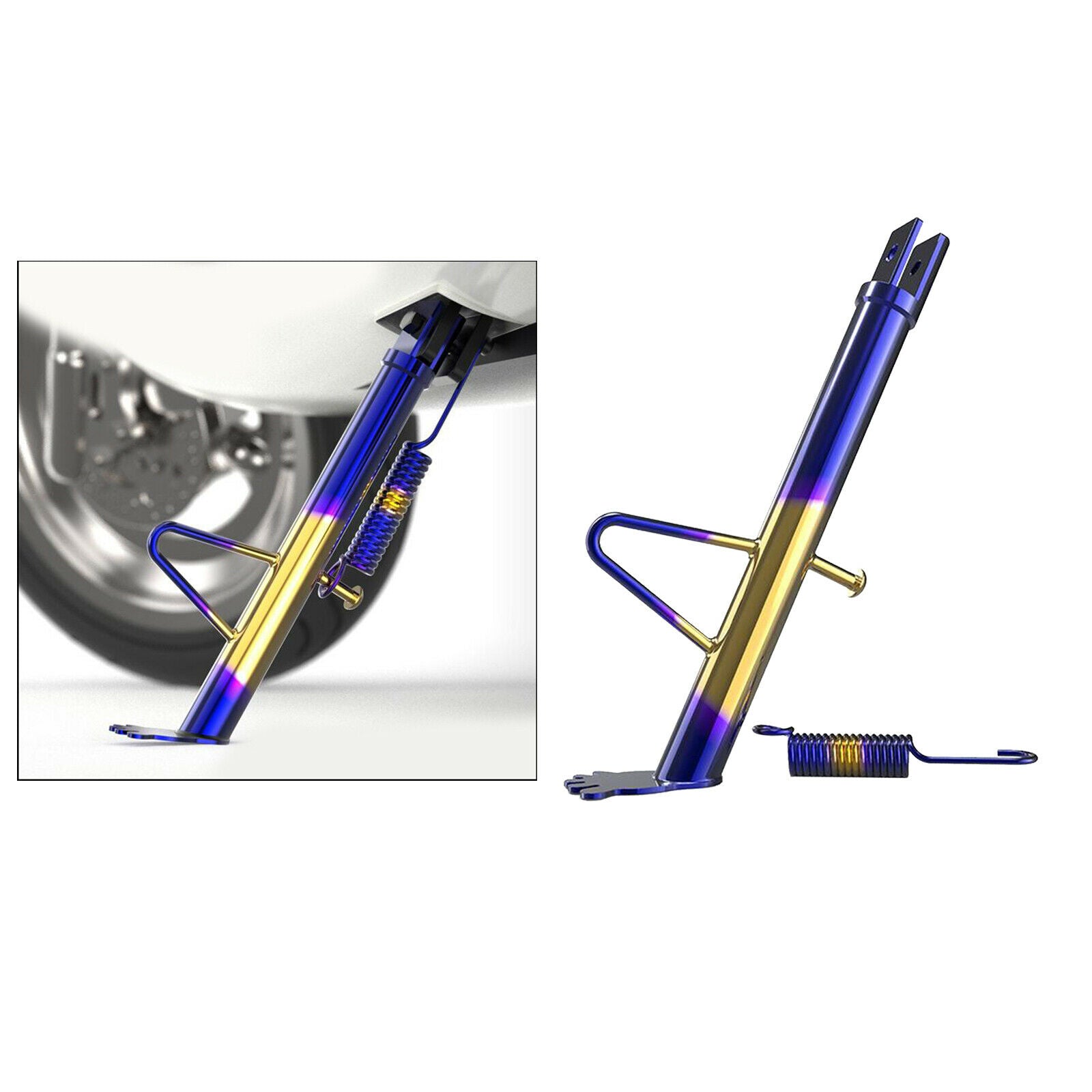 Motorcycle Accessories Scooter Titanium Side Support Kickstand Parking Rack