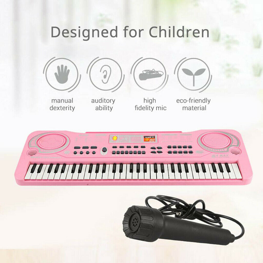 61 Keys Electronic Keyboard Piano Portable Mini Toys Musical Instrument kids
