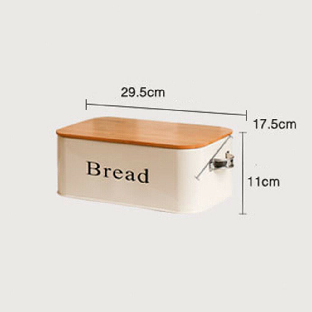 Bread Box Modern Kitchen Storage Cake Container Storage with Lid White S