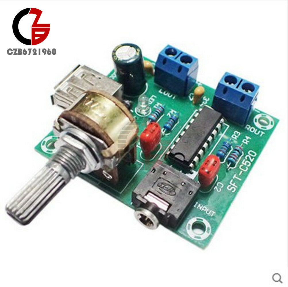 DC 2-6V PM2038 Dual Track 5Wx2 Amplifier Board 5W+5W USB Power Supply Module