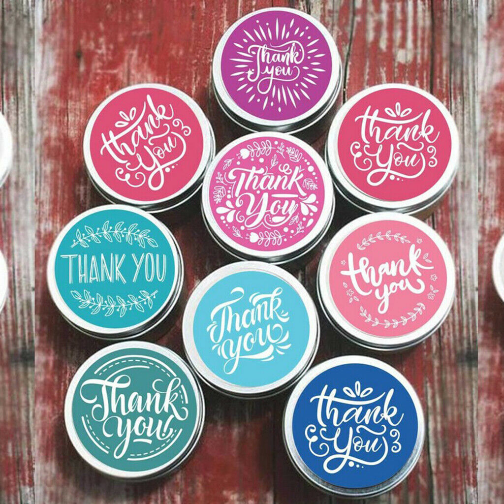 1000Pcs Colorful Thank You Stickers Floral Paper Seals Labels DIY Craft
