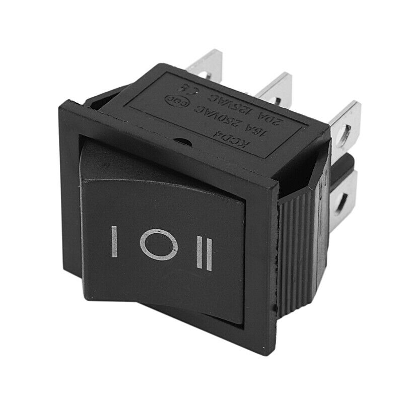 6-Terminals 3 Position ON/OFF/ON DPDT Boat Rocker Switch 16A 250VAC 20A 125VACV4