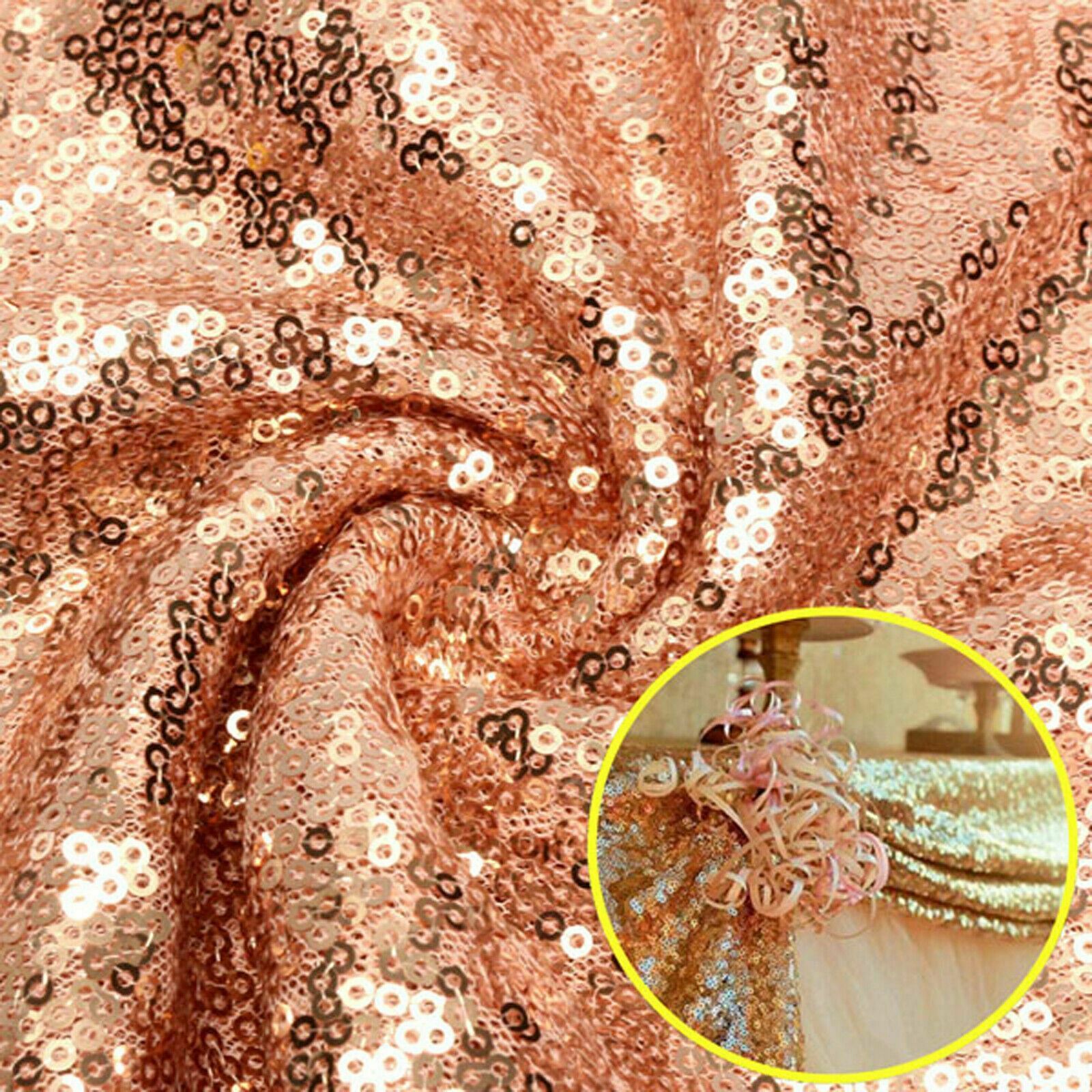 30x180cm Rose Golden Sequin Table Runner Wedding Party Cloth Event Decoration