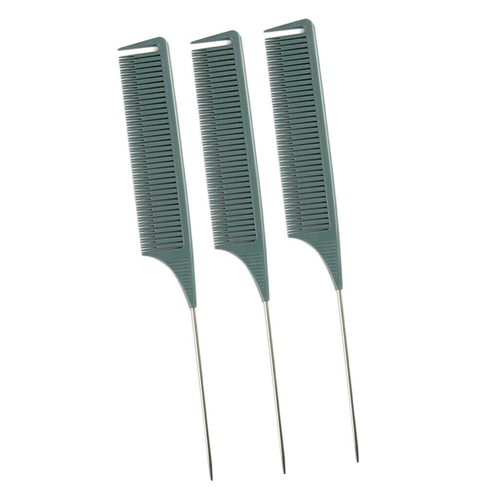 3Pcs Professional ABS Weave Highlighting Foiling Hair Comb for Salon Comb