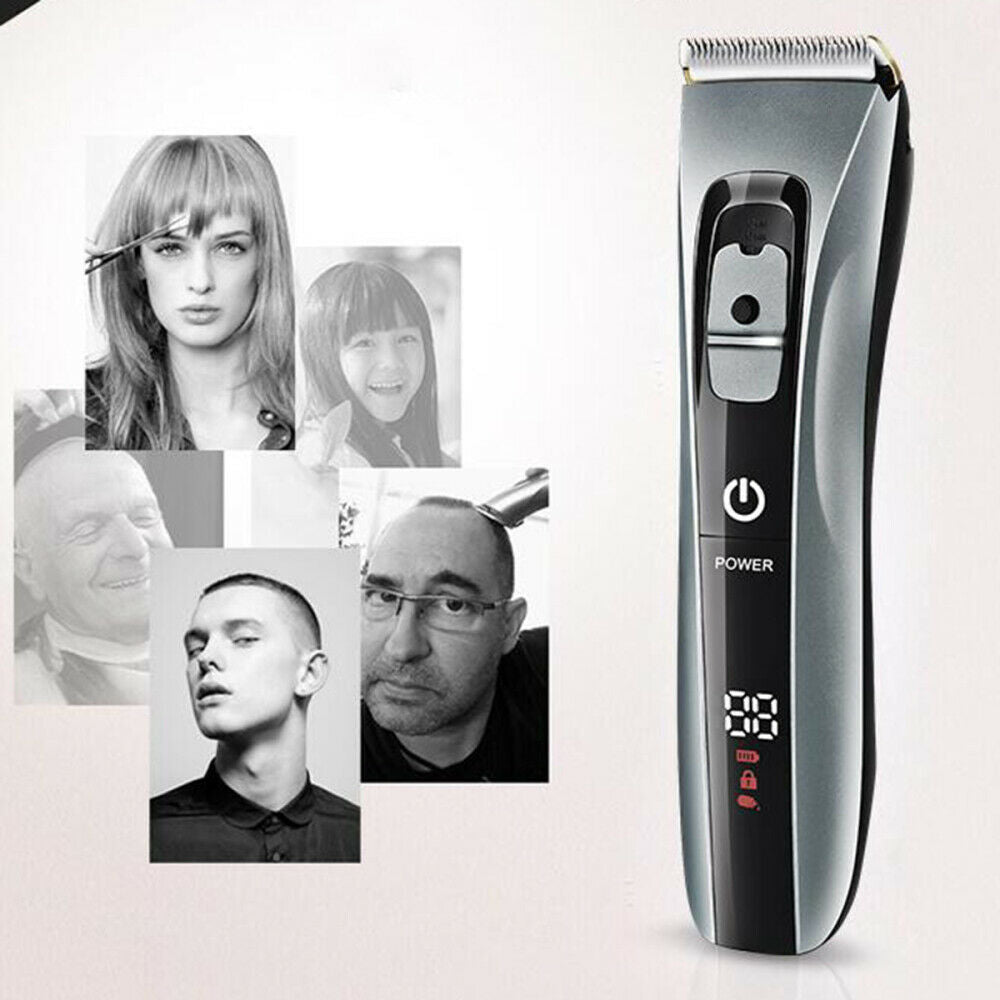 Hair Clipper Trimmer Mens Barber Hair Cutting Kit Professional Machine Cordless