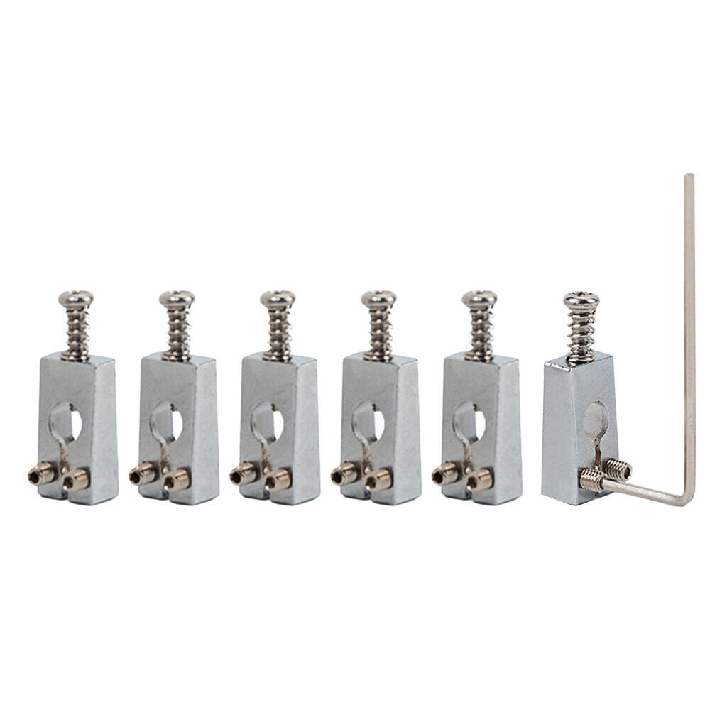 6 Piece Durable Brass Bridge Guitar Saddle Set