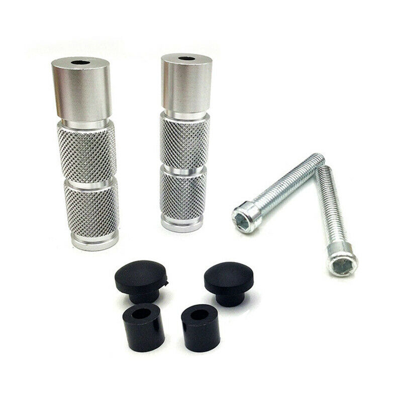 1 Pair Footrest Footpeg Foot Pedals CNC Aluminum for Motorcycle ATV Motorbike