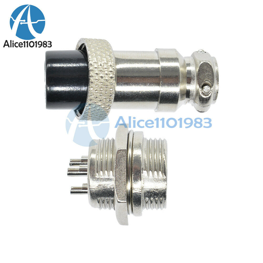 1Pair Aviation Plug 16mm GX16-3 3 Pin Male Female Panel Metal Wire Connector