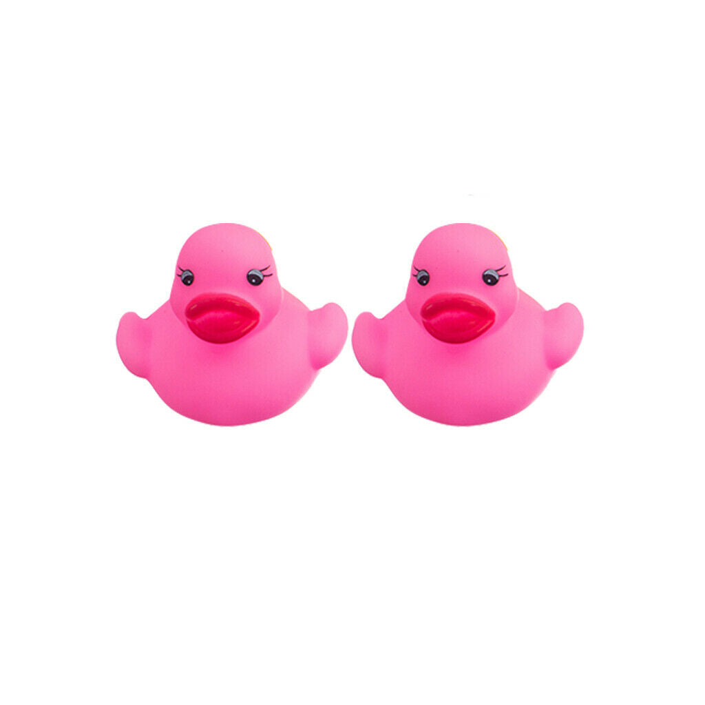 Multicolored swimming rubber squeeze squeaky duck baby kids kids bathroom toys