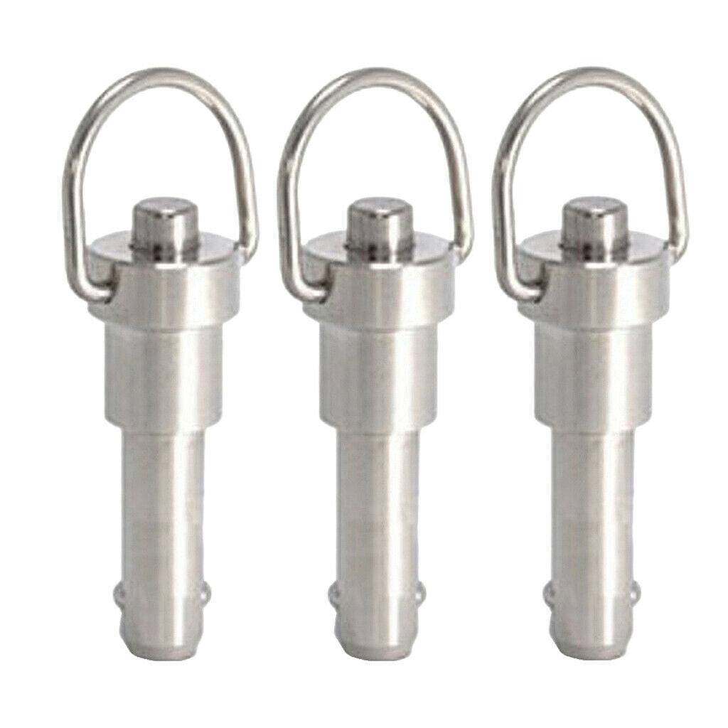 3 lot Push Pull Ball Lock Pins Lock Pin Shank Stainless Steel Quick Ball