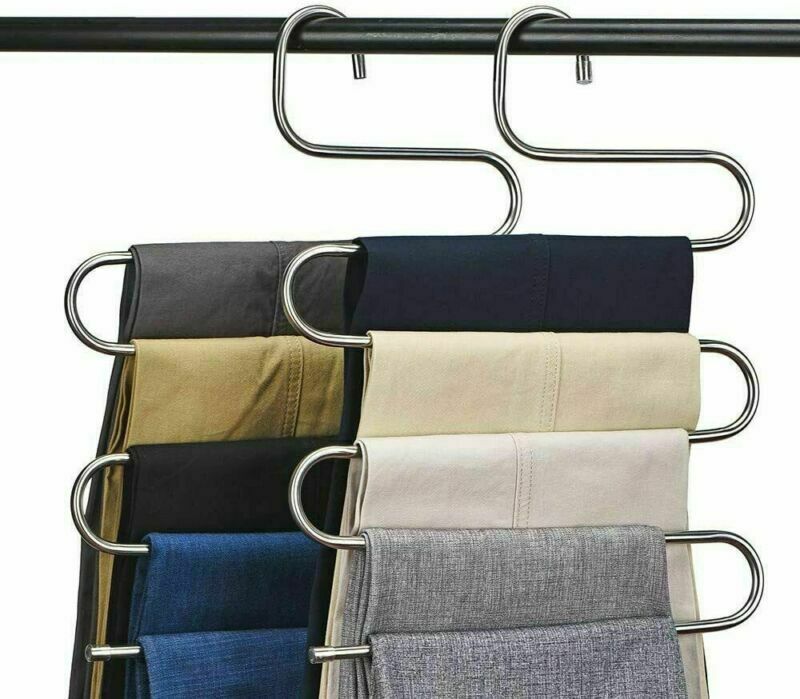 Multi-Layer Clothes Hanger For Trousers Towels Scarves Storage Closet
