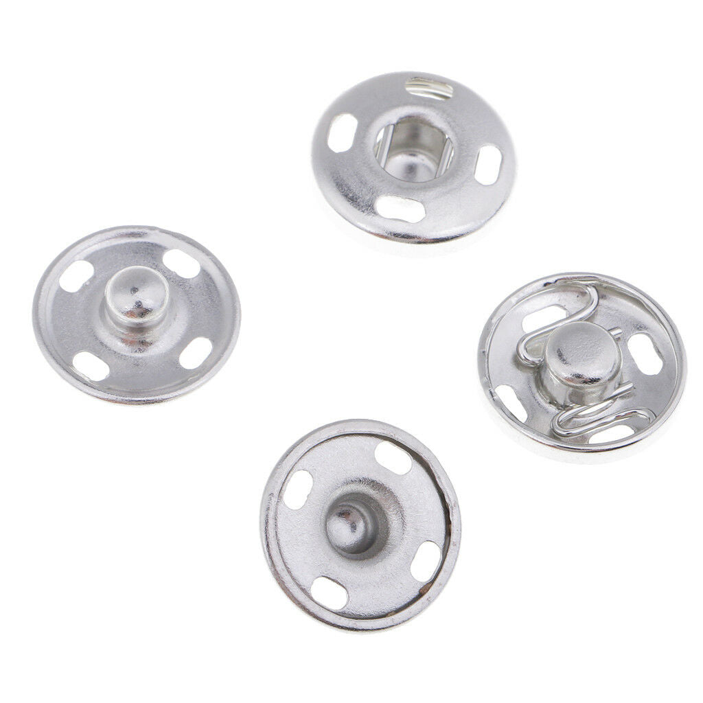 Wholesale 100 Sets 15mm Metal Snap Fastener Press Stud DIY Sew On Button