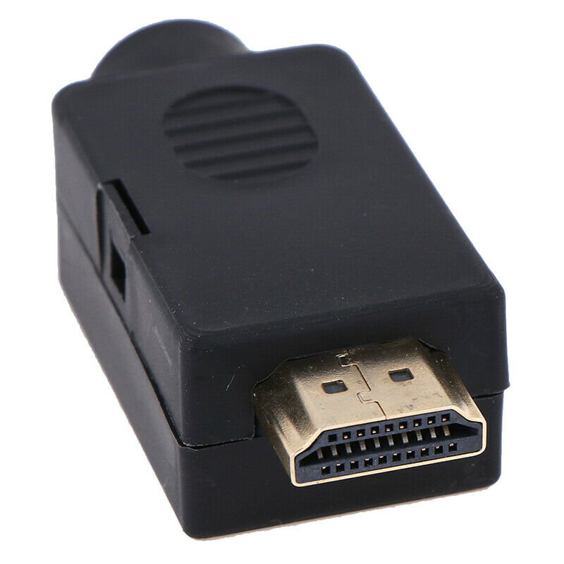 HDMI Male 19P Plug Breakout Terminals Solderless Connector With Cover pwATAY1