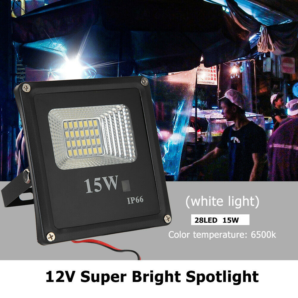15W 28 LED Super Bright Floodlight IP65 Outdoor Street Lighting Flood Lamp @