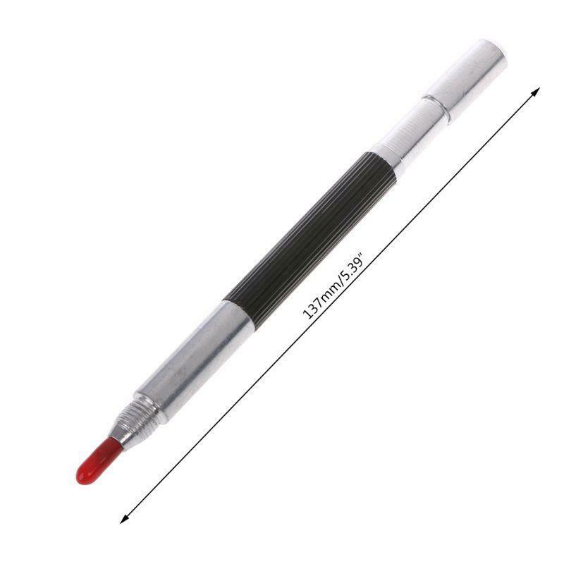 Double End Sharp Tungsten Steel Tip Scriber Clip Pen Glass Metal Marking Tool