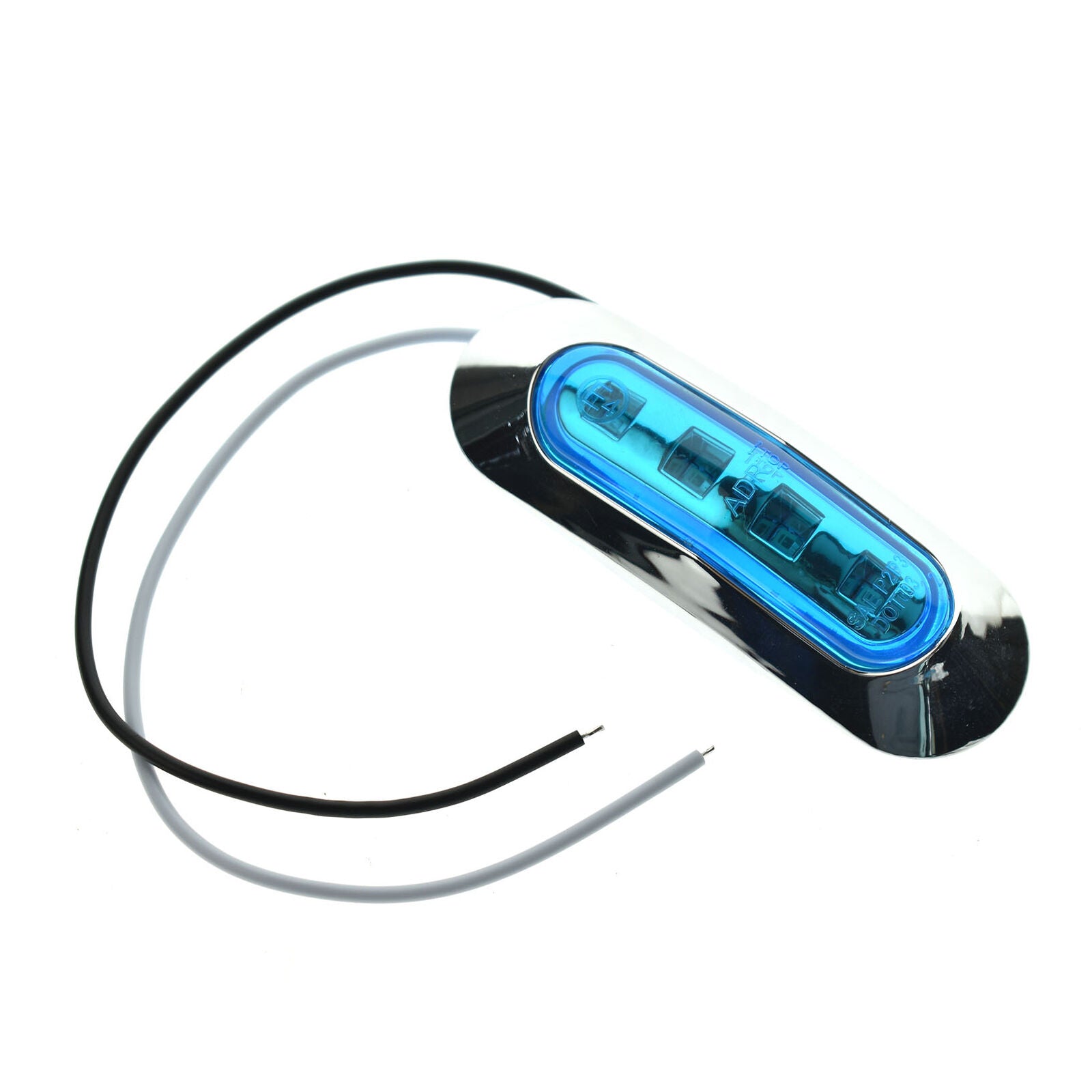 4x Marine Boat 4 LED Courtesy Lights Cabin Deck Walkway Stair Light Blue 12V